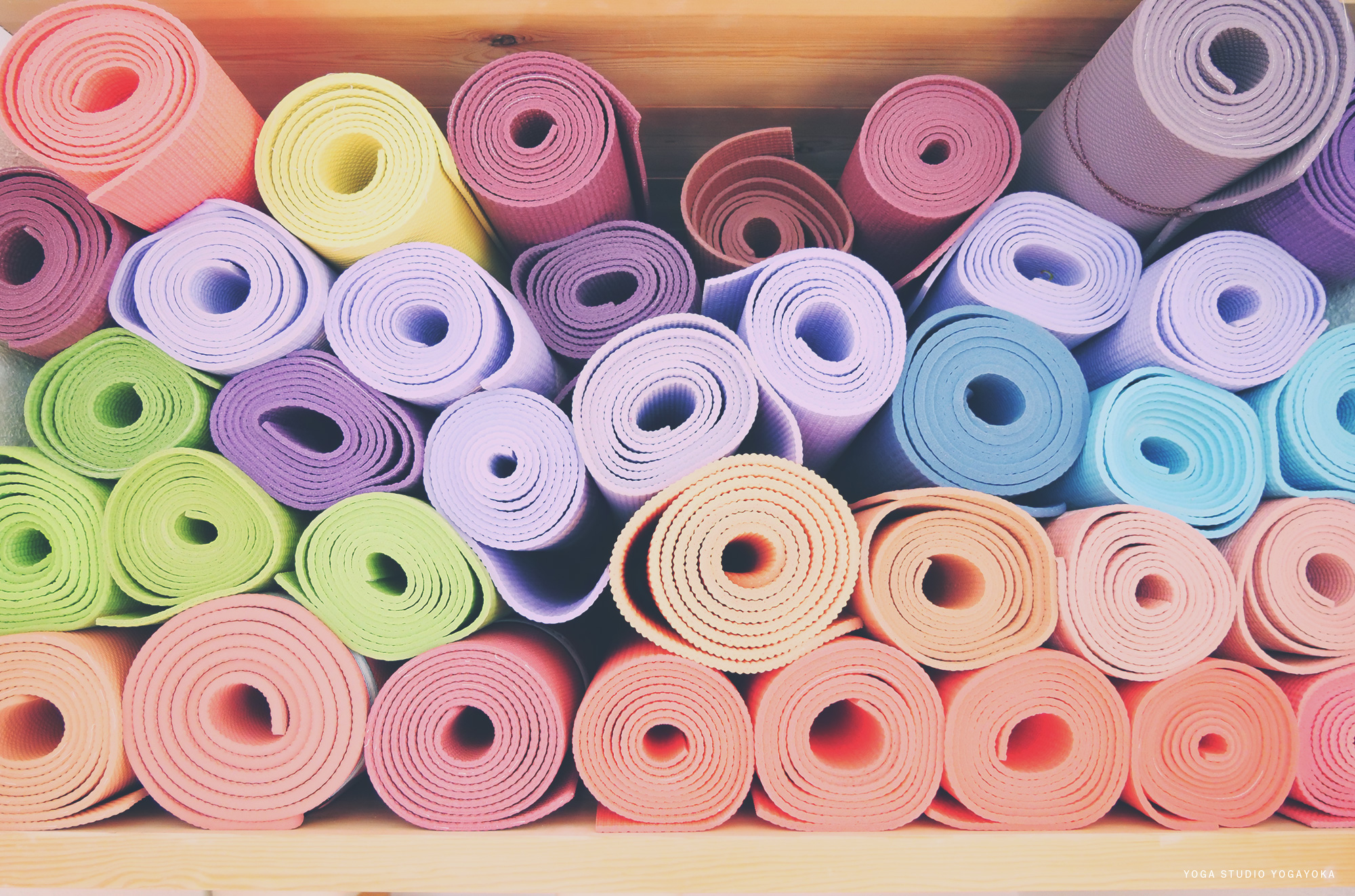 ヨガマットたくさん