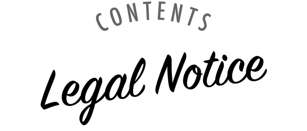 CONTENTS -Legal Notice-